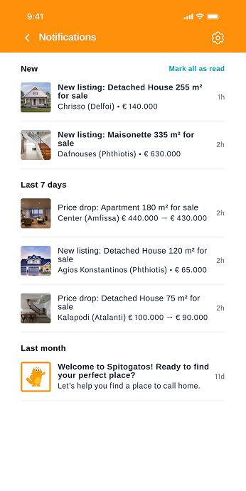 Spitogatos Notifications UI